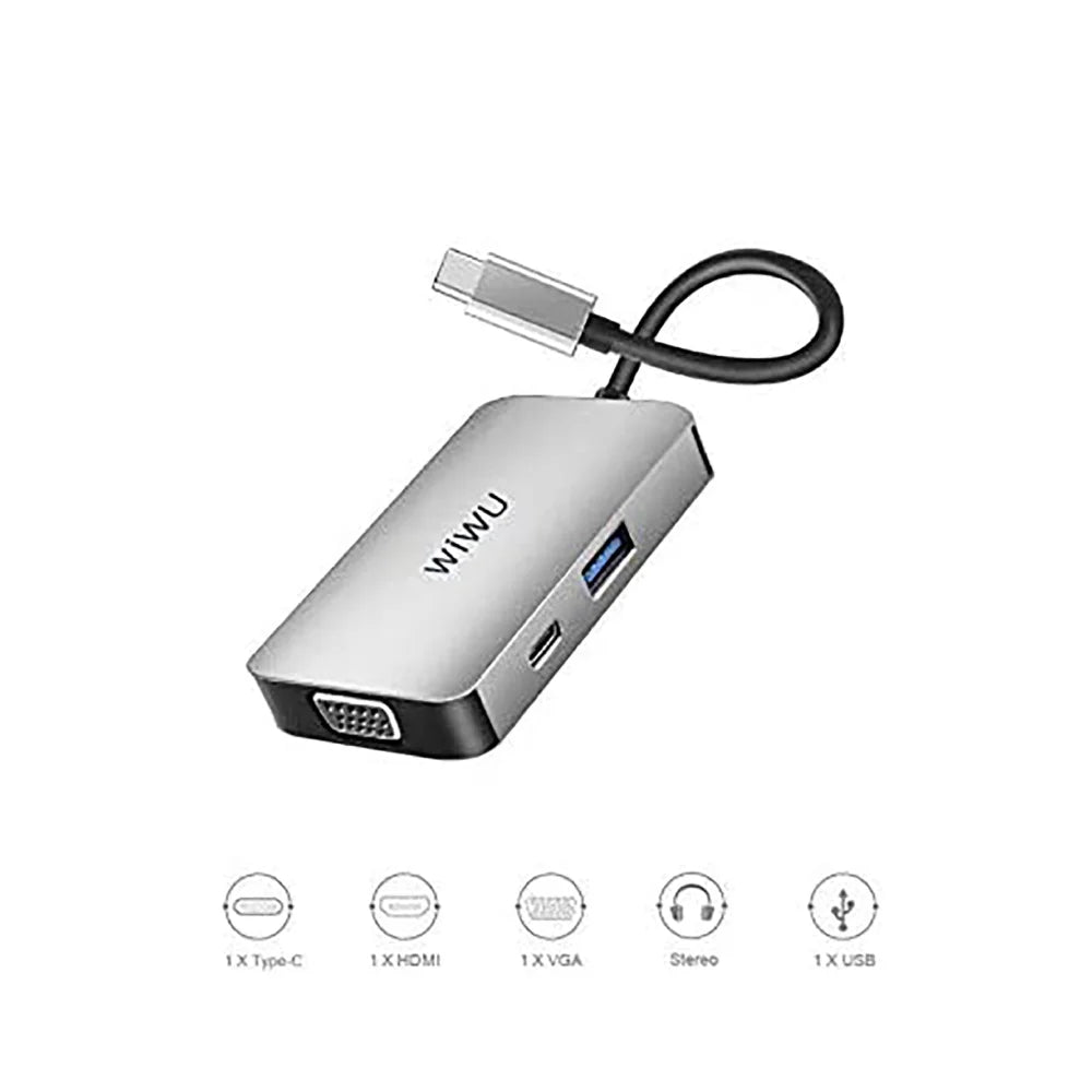 WIWU Converter 5 in 1 (513HVP) Type-C Hub WIWU Converter 5 in 1 (513HVP) Type-C Hub